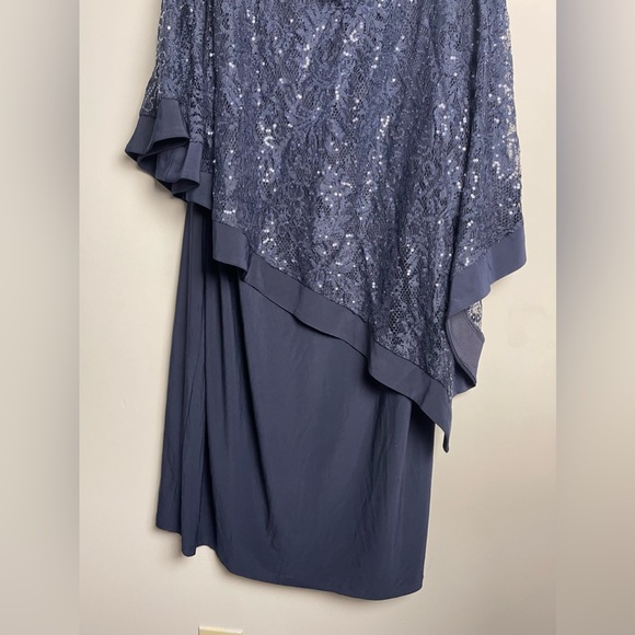 R&M Richards 8749W Blue Short Plus Size Mother Of The Bride Size 20W NWT - Picture 6 of 12